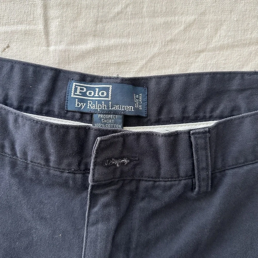 Polo Ralph Lauren Prospect Shorts Mens 38  Blue Cotton Classic Chino Flat Front‎